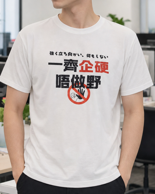 一齊企硬唔做野